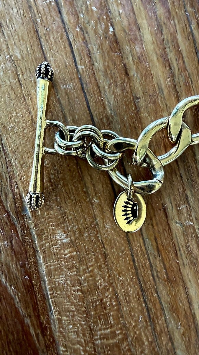 Gold Chain Bow Charm Bracelet photo 2