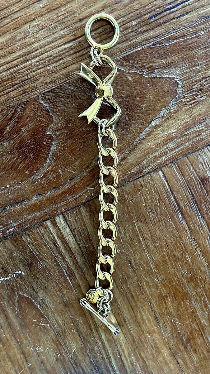 Gold Chain Bow Charm Bracelet photo 5